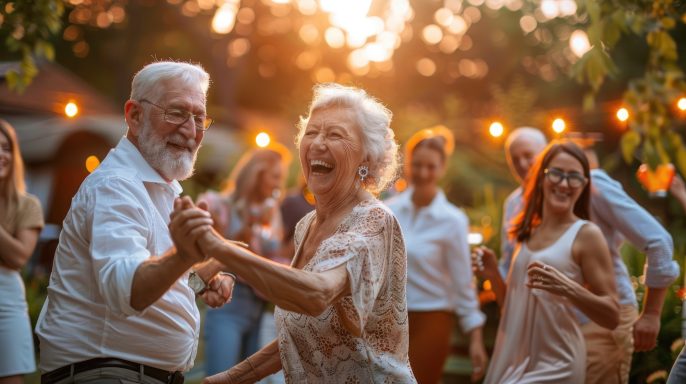 older couple dancing together